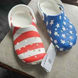 American Flag Crocs